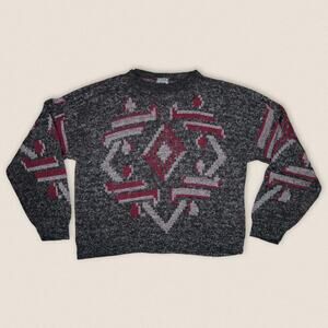 Vintage Grandpa Sweater Size XL Boxy Oversized Crew neck Acrylic‎ New Era